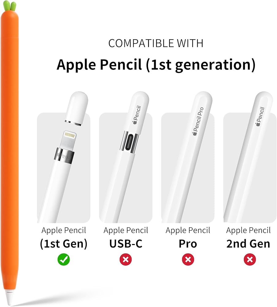 Amazon.com: ELETIUO Soft Silicone Sleeve Apple Pencil Case